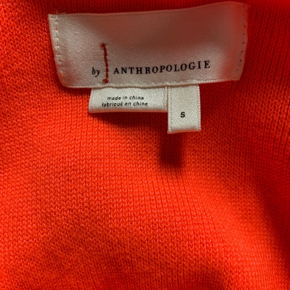 Anthropologie Neon Coral Sweater Multi-Way Tie Tank Small - Picture 6 of 7